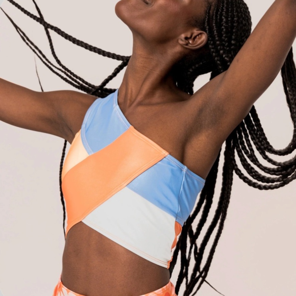 Nani Colorblock One-Shoulder Top & Bottoms